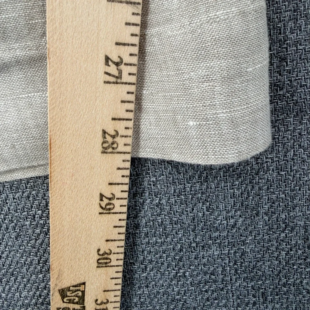 Quince 100% European Linen Patch Pocket Wide Leg Pants Flax Beige Size 16